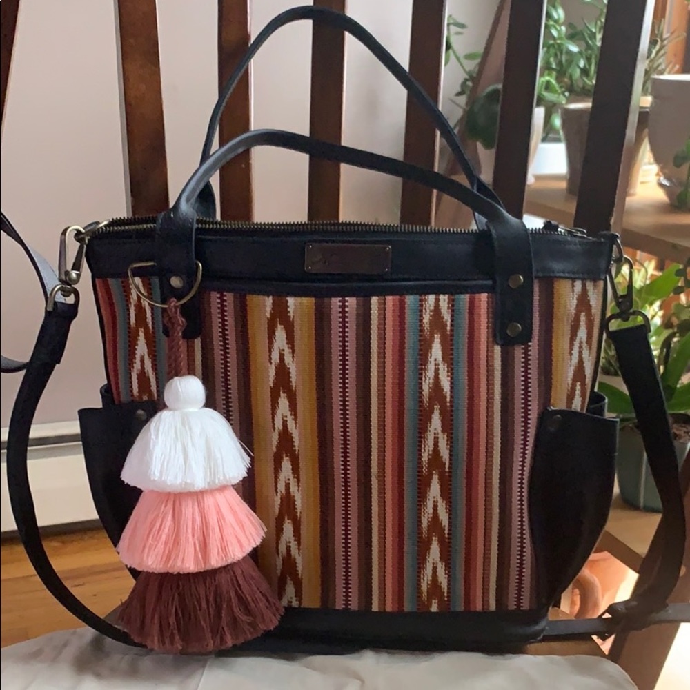 Nena and Co Convertible Bag w/ Pom/Straps/DustBags